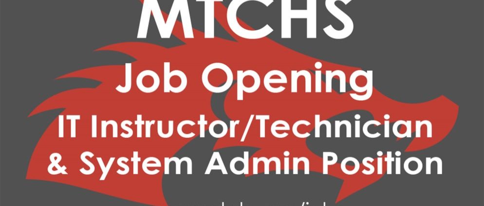 IT Teacher and Systems Technician/Administrator Job Opening http://clone.smtchs.org/jobs/